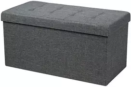 Promotions Sulankstoma daiktadėžė-pufas, 80x40,6x40,6 cm, pilka