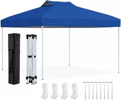 Promotions Pavėsinė palapinė, sulankstoma lauko terasa, 304.8x304.8x256-274.3 cm, mėlyna