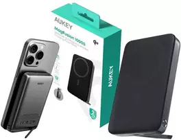 Aukey PB-MS06 Qi2 MagSafe išorinė baterija 10000mAh 30W PD