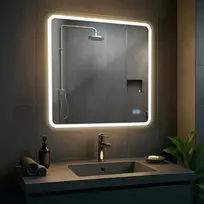 Vonios veidrodis Jericho 80x80 su „Bluetooth“