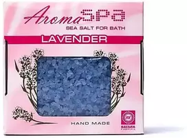 Saules Fabrika Jūros druska voniai su levandomis, Aroma Spa, 450g