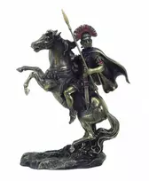 Italfama Aleksandras Didysis ant žirgo su ietimi. Aukštis: 28cm.