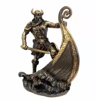 Italfama Vikingų karys ant drakaro. Išmatavimai: 15x13x24cm.