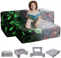 Modulinė žaidimų sofa, Vaikams, Minkšta, Patvari, Šviečianti tamsoje