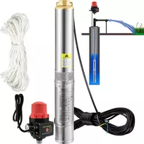 Giluminis panardinamas siurblys, 750W, nerūdijančio plieno, 105L/min vandens siurblys