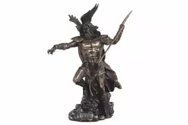 Italfama Dzeusas su ereliu ir žaibu (ypač didelė versija). Aukštis: 50cm.
