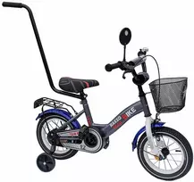 Nakko team bike 12" colių dviratis su stūmimo rankena