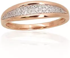 Auksinis žiedas - 18.5 - 2.23 g. - Briliantai (0,12Ct)