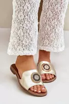 Lewski Shoes Natūralios odos šlepetės su puošmena