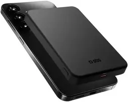 SBS Mag Power Qi2 5000 mAh išorinė baterija, suderinama su MagSafe - Juodas