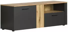 TV staliukas Esteban, 150 x 42 x 50 cm, antracitas / ąžuolas