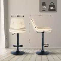 Mville Baro kėdė "Laurel", dirbtinė oda, juoda