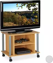 Relaxdays TV staliukas su ratukais ir 2 lentynomis