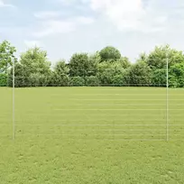 Lauko laukinė tvora su stulpais 25 x 1,6 m Sidabrinė Tinklelis