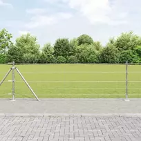 Suvirinta vielos tvora su betono baze 100 x 0,8 m Sidabrinė
