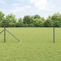 Tvora su stulpais Pilka 0,8 x 25 m Plienas ir PVC