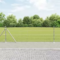 Suvirinta vielos tvora su betono baze 25 x 0,8 m Sidabrinė