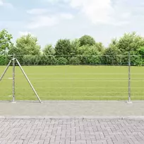 Suvirinta vielos tvora su betono baze 25 x 1 m Sidabrinė