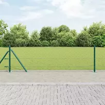 Šešiakampė tvora su betono pagrindu 25 x 0,6 m Žalia Tinklelis