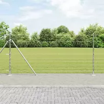 Suvirinta vielos tvora su betono baze 25 x 1,2 m Sidabrinė