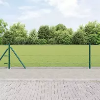 Šešiakampė tvora su betono pagrindu 100 x 0,6 m Žalia Tinklelis
