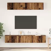 TV staliukas TV spintelių komplektas 5 pcs Senovinis medis Apdirbta mediena