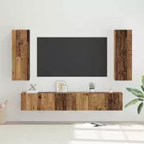 TV staliukas TV spintelių komplektas 5 pcs Senovinis medis Apdirbta mediena