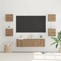 TV staliukas TV spintelių komplektas 6 pcs Amatininkų ąžuolas