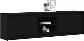 TV staliukas TV vienetai 2 pcs Juoda 180 x 34 x 50 cm Apdirbta mediena