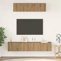 TV staliukas TV spintelių komplektas 4 pcs Amatininkų ąžuolas