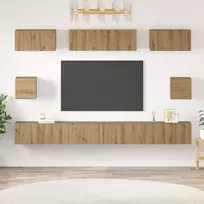 TV staliukas TV spintelių komplektas 8 pcs Amatininkų ąžuolas