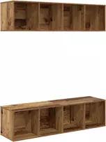 TV staliukas TV spintelių komplektas 2 pcs Senovinis medis