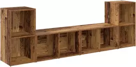 TV staliukas TV spintelių komplektas 4 pcs Senovinis medis 37 x 37 x 72 cm
