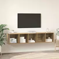 TV staliukas TV spintelės komplektas 2 pcs Amatininkų ąžuolas