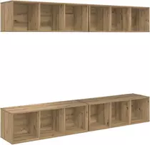 TV staliukas TV spintelių komplektas 4 pcs Amatininkų ąžuolas