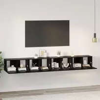 TV staliukas TV spintelių komplektas 4 pcs Juodas ąžuolas 60 x 30 x 30 cm