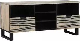 TV vienetai su stalčių Balta 100 x 33 x 46 cm Apdirbta mediena