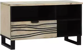 TV vienetai su stalčių Balta 80 x 33 x 46 cm Apdirbta mediena