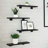 Knygų lentyna 3 aukštų 4 vnt. 40 x 10 x 1,5 cm Apdirbta mediena