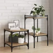Knygų lentyna 4 pcs Ruda 40 x 40 x 1,5 cm Apdirbta mediena