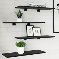 Knygų lentyna 3 lygių 4 vnt. 60 x 20 x 1,5 cm Apdirbta mediena