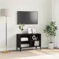 TV staliukas TV spintelių komplektas Juodas Dirbtinė mediena