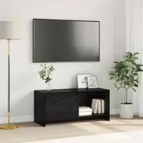 TV staliukas TV spintelių komplektas Juodas ąžuolas 90 x 35 x 40 cm