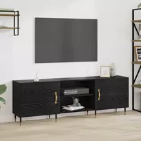 TV staliukas Televizoriaus spintelė juoda ąžuolo 150 x 30 x 50 cm