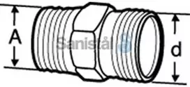 IMI Adapterio nipelis 1/2xm22 FPL