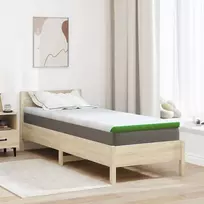 Čiužinys Čiužinio papildymas Balta ir žalia 80 x 200 cm Žakardo audinys
