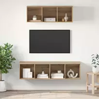 TV staliukas TV spintelių komplektas 2 pcs Amatininkų ąžuolas