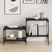 Knygų lentyna 4 pcs Juodas 60 x 40 x 1,5 cm Apdirbta mediena