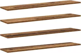 Knygų lentyna 4 pcs Ruda 100 x 20 x 1,5 cm Apdirbta mediena