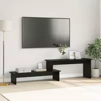 TV staliukas TV spintelių komplektas Juodas ąžuolas 180,5 x 30 x 43 cm